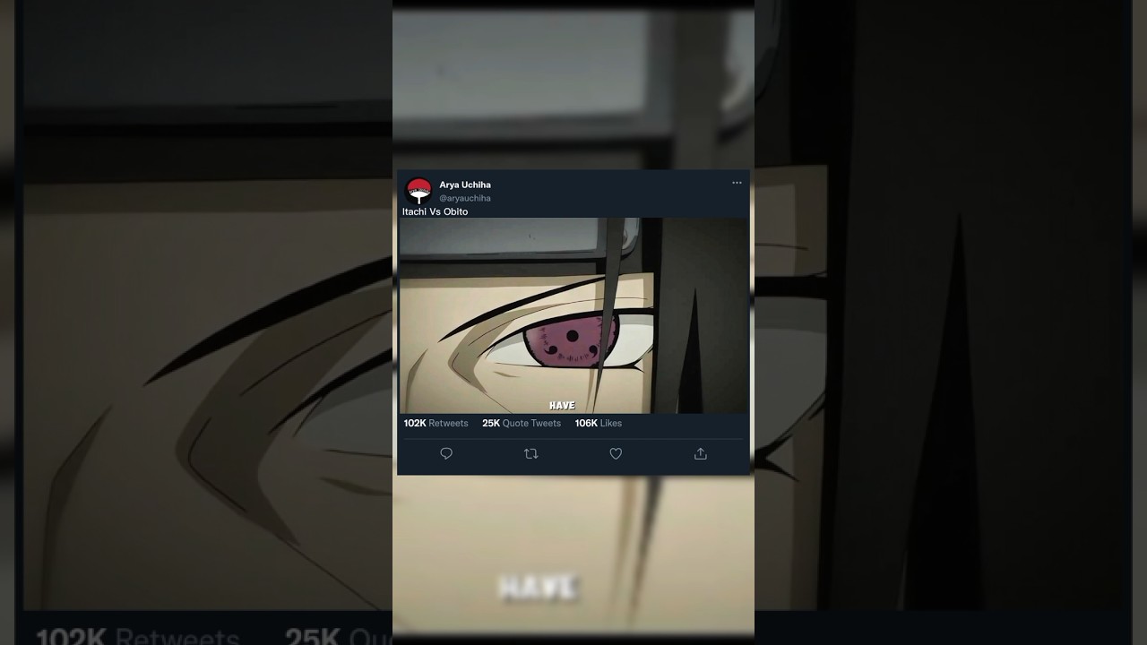 Itachi VS Obito 🔥 