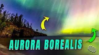 Colorful Aurora Borealis Fills Night Sky Over Lake Superior