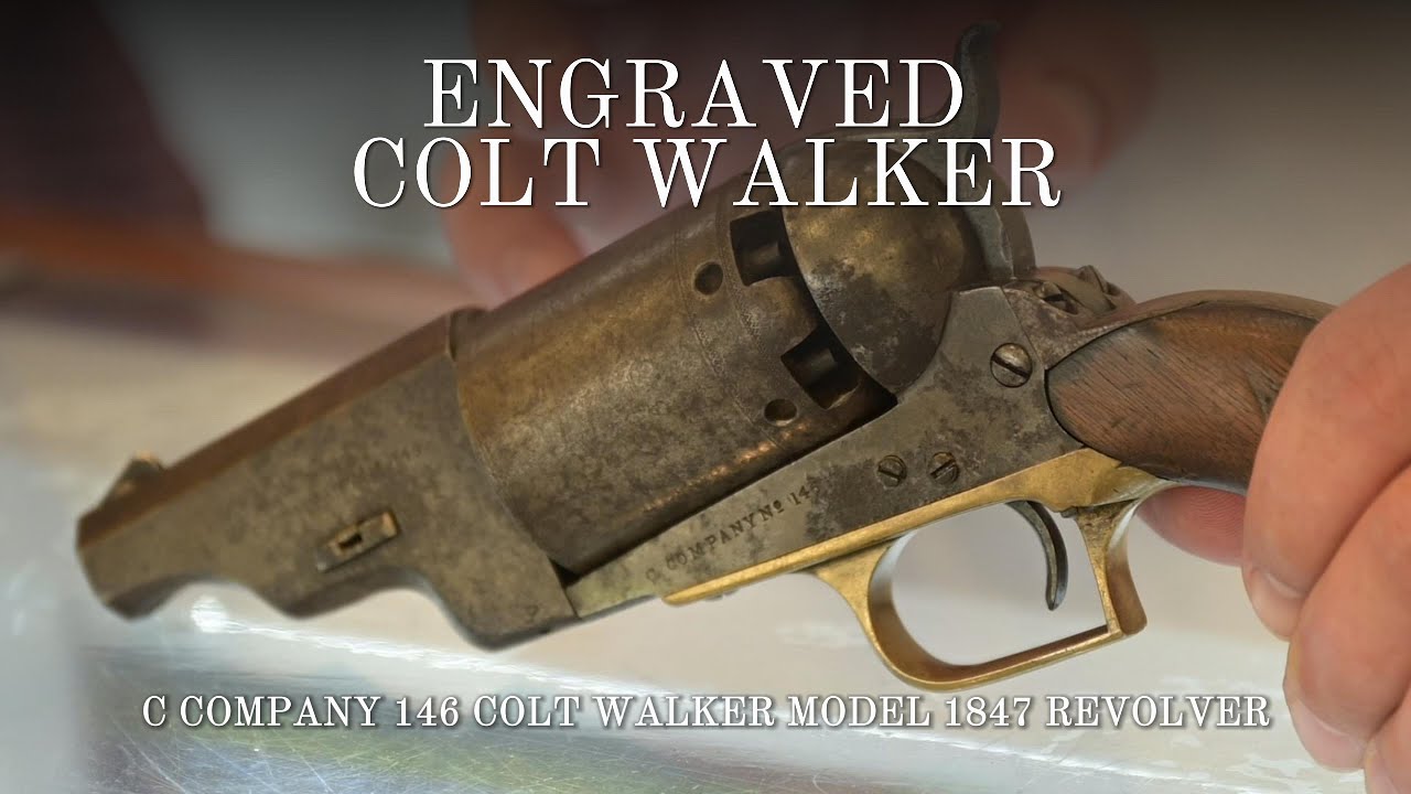 An Engraved Colt Walker Model 1847 | Rare C Company Short-Barrel