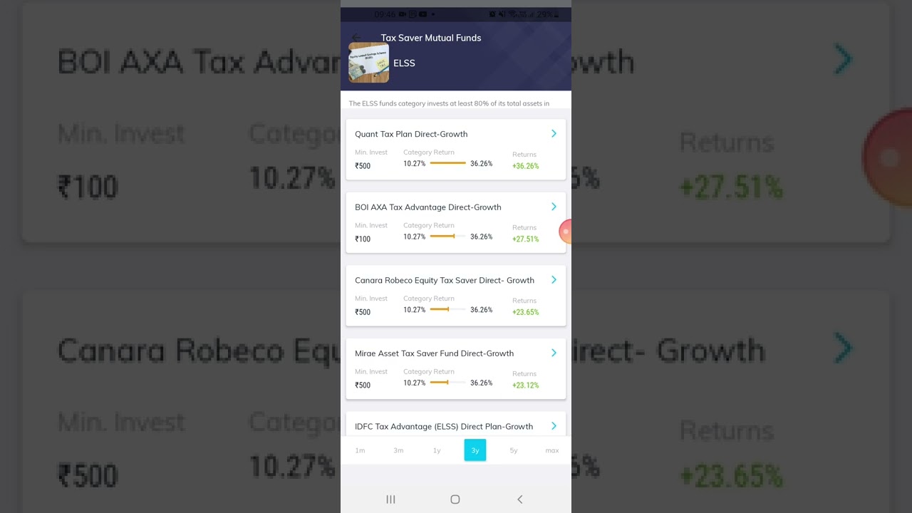 Different Mutual funds Tax plan with growth through paytm money