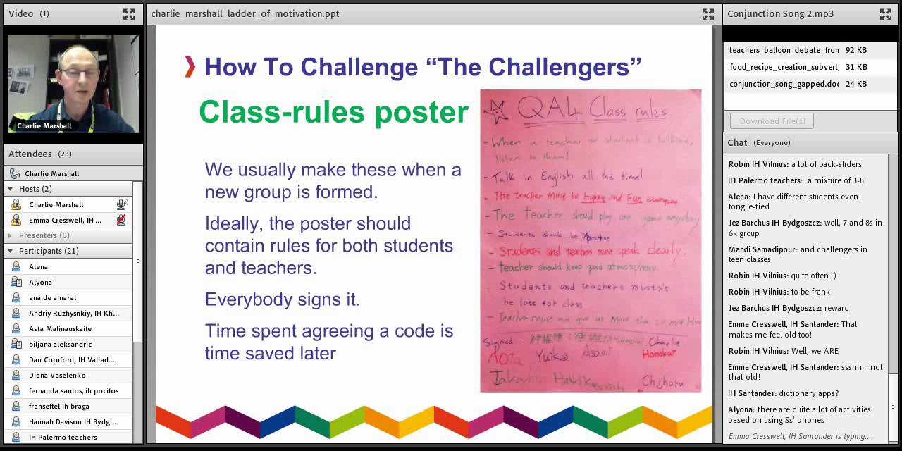 teacher training college IHWO LOW March 2014 Activating My Students English by Charlie Marshall