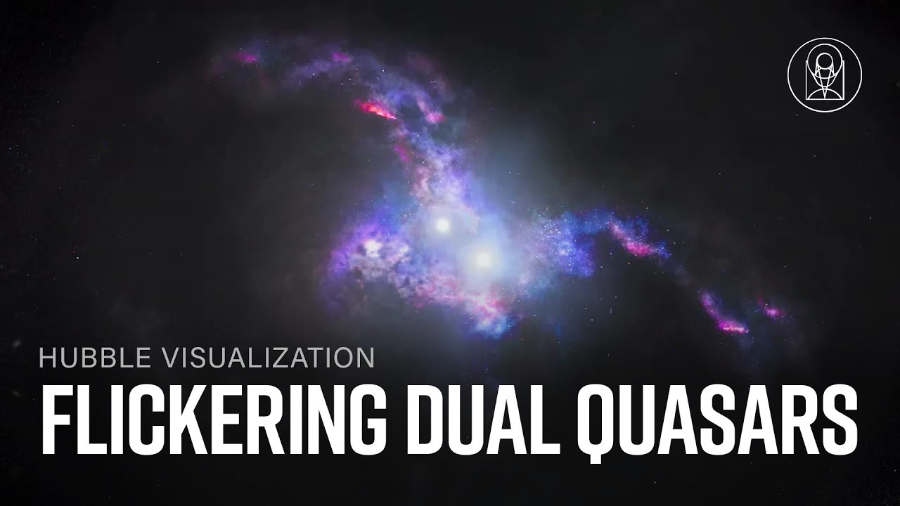 Dual Quasar The Flickering Light of Dual Quasars — Hubble Space Telescope - YouTube