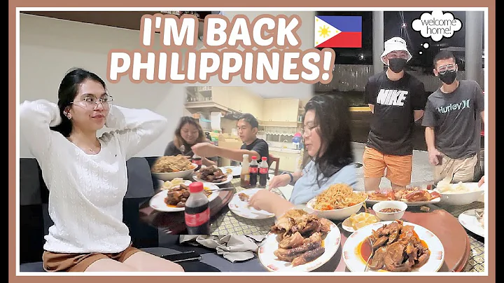 TOUCHDOWN PILIPINAS!!!  MAY PAKAIN AGAD ANG PAMILY...