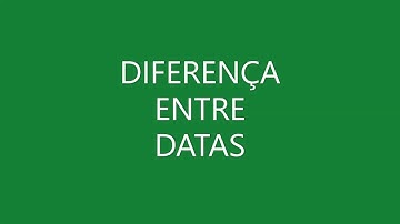Como obter a diferença entre datas no Excel
