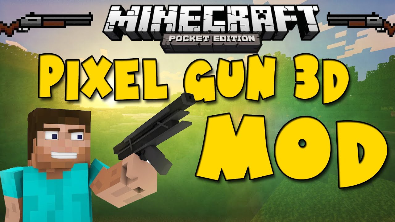Pixel Gun 3d Mod Minecraft Pocket Edition Mod Showcase 0 9 5 Youtube
