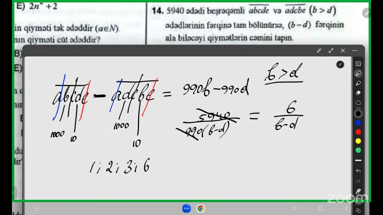 Natural ədədlər Təkrar DİM 2025 topludan nümunələr