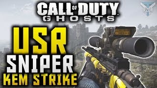 COD Ghosts: SICK USR SNIPER RIFLE KEM STRIKE w/WAR CRY CAMO! (Sniper Rifle KEM Strike Gameplay)