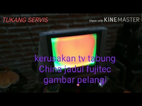 kerusakan tv tabung China jadul fujitec rusak gambar 