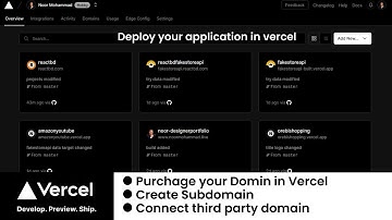 Hoe u een domein in Vercel koopt, een subdomein aanmaakt en verbinding maakt met domeinen van der...