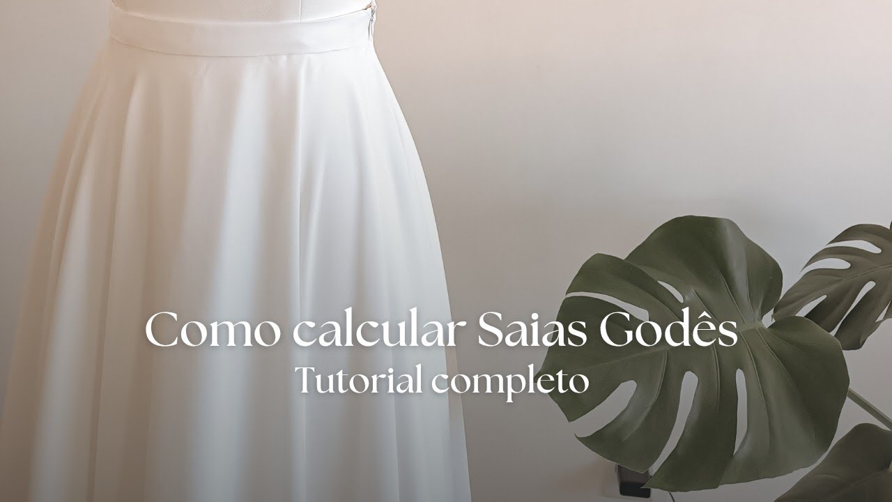 Como calcular Saia Godê? Tutorial do molde evasê, Meio Godê e Godê Total | Passo a passo