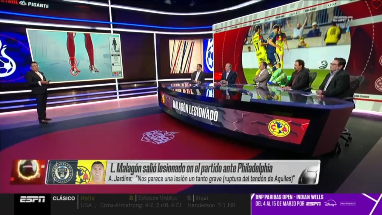 Futbol Picante🔥10 de mar🔥L.Malagón salió lesionado en el partido ante Philadelphia