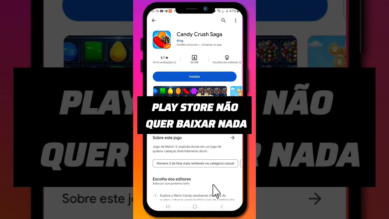 Play store n&atilde;o quer baixar nem instalar aplicativos e Jogos (Como resolver)