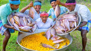 FISH OMELETTE | Emperor Fish Omelette Recipe Cooking In Village | Steamed Fish Recipe image