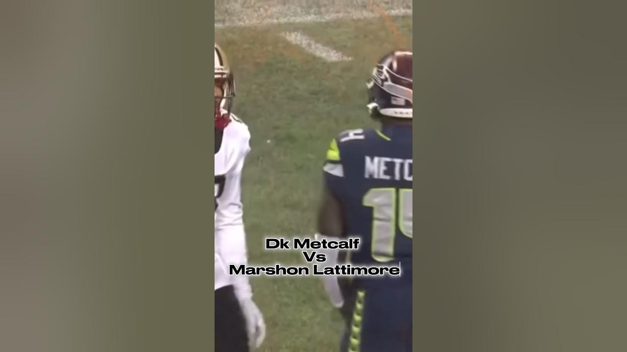 Dk Metcalf vs Marshon Lattimore nfl football YouTube