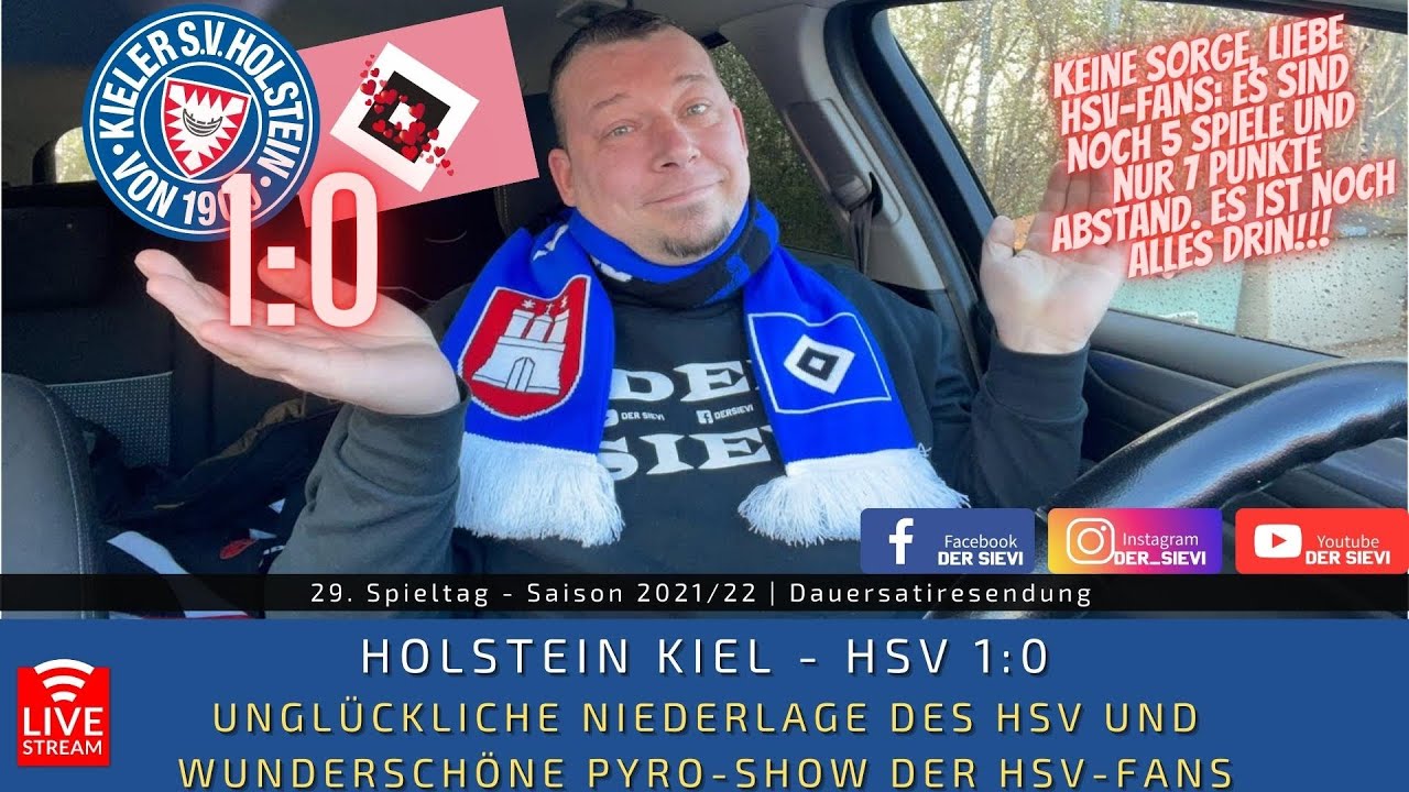 Holstein Kiel - HSV 1:0 - Unglückliche Niederlage des HSV und wunderschöne Pyro Show der HSV Fans ????