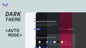 Light and Dark Theme Switcher in Webstudio