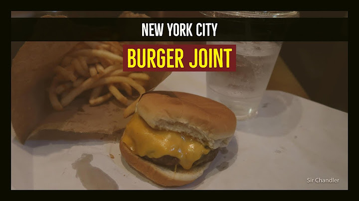 Burger Joint, New York's hidden burger joint
