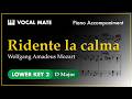 Ridente la calma(K.152) - W.A.Mozart | D Major | Piano Accompaniment and Highlighted Lyrics