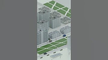 Creation of a city with high buildings 🏢  #3danimation #shorts #blender