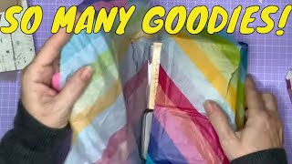 Unboxing huge Happy mail box! - Journaling and paper craft supplies