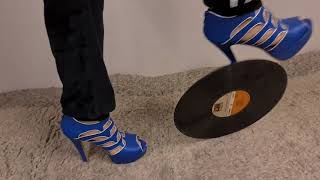 POV, ASMR, fan send me records and musicmagazines blue high heels play with them all part 1