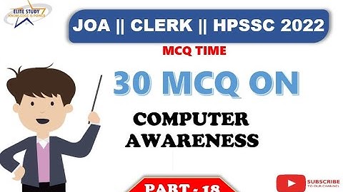 Computer MCQs || PART - 18 || JOA - 965 || HPSSC || @EliteStudyOfficial