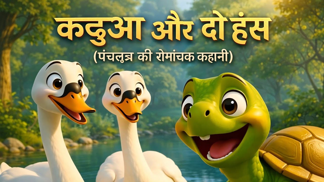 🐢 कछुआ और दो हंस.                                               (पंचतंत्र की रोमांचक कहानी)