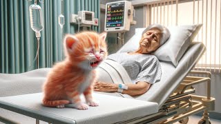 The poor kitten is grateful to the kind old woman❤️ #cats #ai #cute #catlover #catvideos