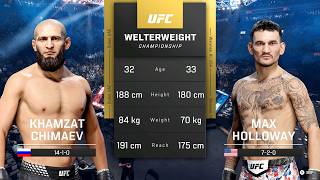 EA Sports UFC 6 - Khamzat Chimaev Vs Max Holloway I FULL FIGHT (PS5)