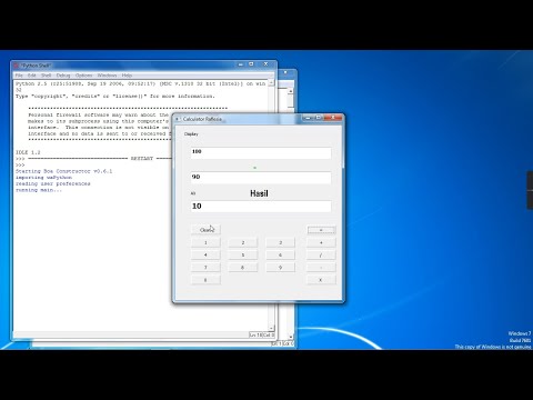 #Part1 Tutorial Python Membuat Aplikasi Calculator dengan Boa-Constructor