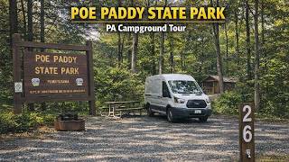 Poe Paddy State Park Campground Tour | Woodward PA Site‑by‑Site Walkthrough | Campsites & Amenities