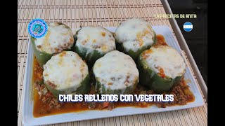 chiles rellenos con vegetales , las recetas de anita