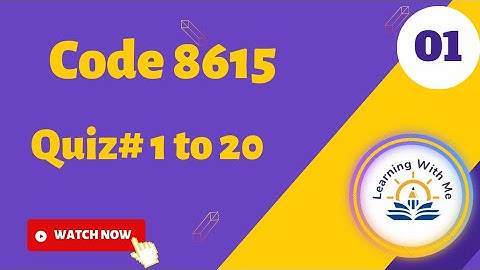 AIOU Quiz 8615😊 With Correct Answers Part 1 ||Solved quiz of 8615 || @mashaliqbalofficial06