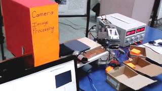 AN AUTOMATED PLC CONTROLLED CONVEYOR BELT SYSTEM FOR ROBOTIC PRODUCT SORTING AND BOXING