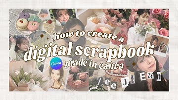 digital scrapbook tutorial in canva (free template)
