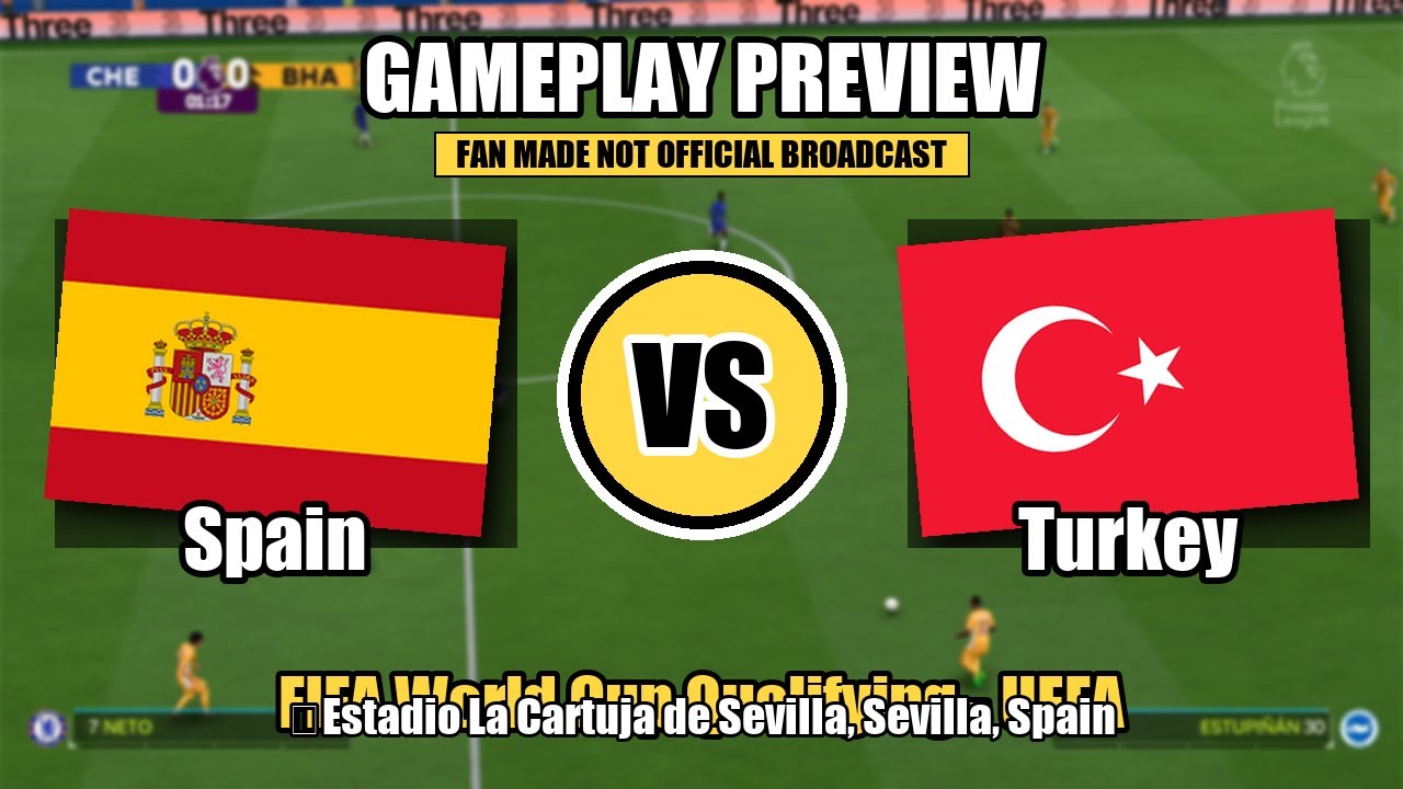 Spain vs Turkey – FIFA World Cup Qualifying | Gameplay Preview | Fan-Made Simulation