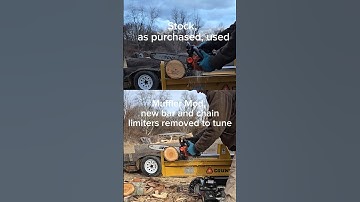 Muffler Mod Echo CS-2511T vs. Stock #chainsaw #chainsawaddict