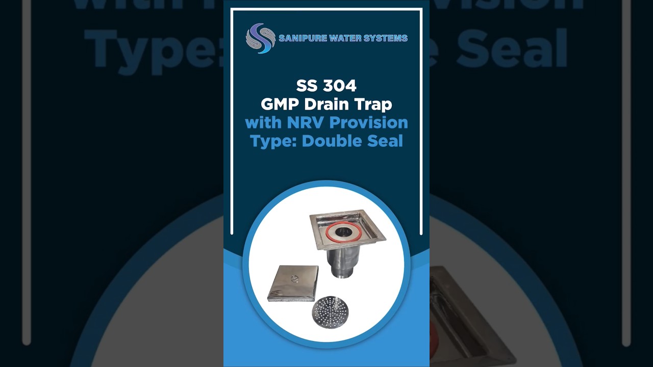 SS304 GMP Drain Trap With NRV Provision | Sanipure Water System