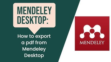 How to Export a Pdf from Mendeley Desktop and Other Tools