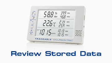 Excursion-Trac Datalogging Traceable Barometer - Review Stored Data Instructional Video