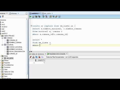 Ejemplo simple de utilización de VISTAS
