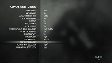 How To Change Texture Resolution In MW3