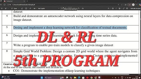 Deep Learning Lab Experiment 5 | Text Classification using Deep Learning | VTU 7th Sem (22 Scheme)