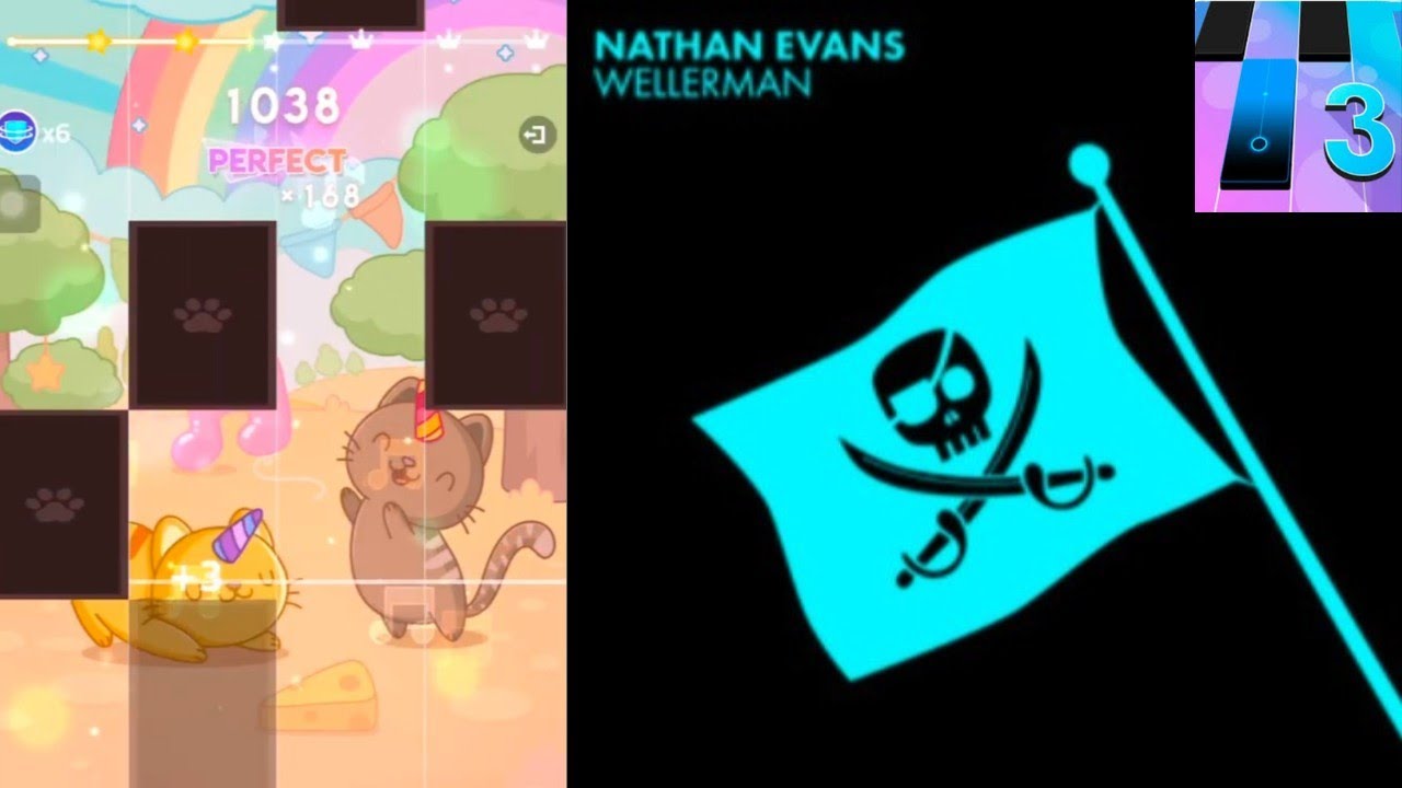 Nathan Evans - Wellerman (Cat Version) in Magic Tiles 3 !!! (Insane Scores)