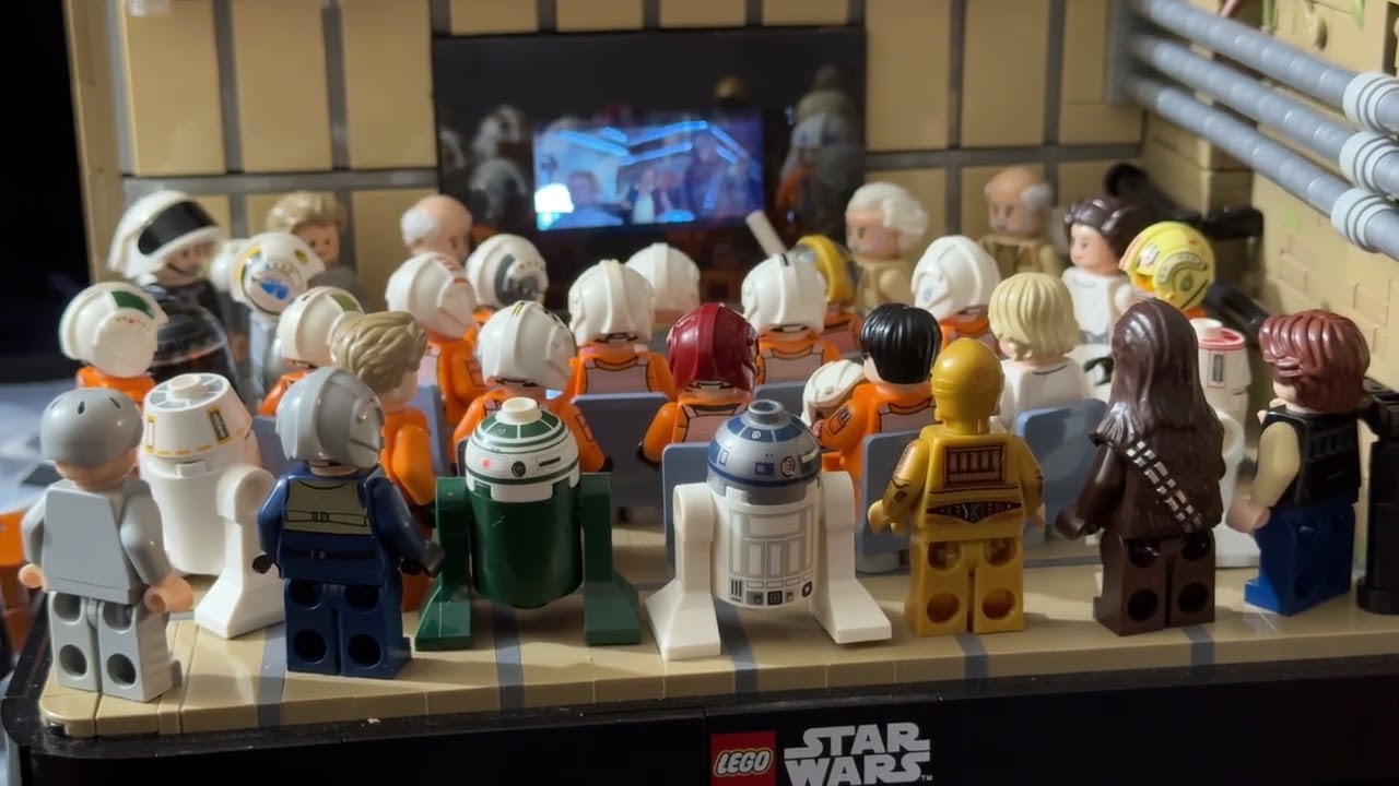 Lego Yavin IV Diorama with an ESP32 video player.