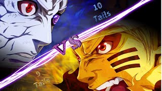 Obito vs Naruto /10 tails  vs 9 tails