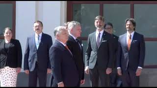 🇭🇺🇸🇰 National Anthem of Hungary and Slovakia Played By Honor Guard of The President SR Band