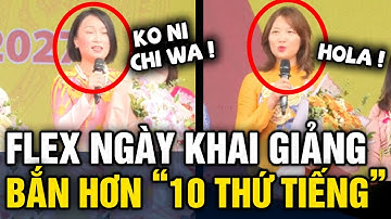 Đỉnh cao giáo viên TRƯỜNG NGOẠI NGỮ thi nhau BẮN ĐỦ THỨ TIẾNG trong ngày khai giảng | Tin 3 Phút