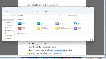 Fix Memory Leak in Windows 11