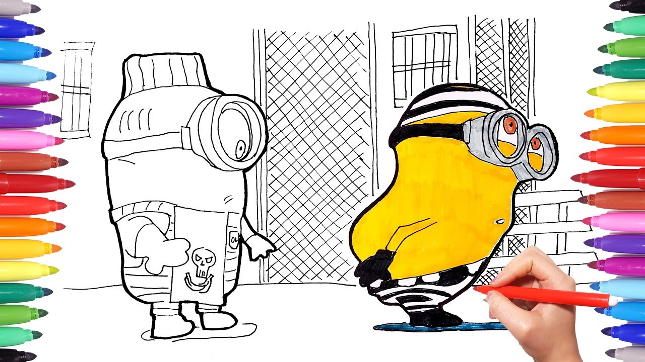 Download DESPICABLE ME 3 Coloring Pages for Kids | Minions Get a Tattoo Memorable Despicable Me Scenes ...